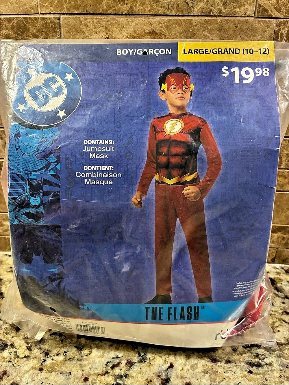 DC The Flash Boys Large (10-12) Superhero Costume NWT